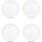 5 Inch Foam Balls for Crafts - 4 Pack Solid Round White Polystyrene Spheres for Ornaments, DIY Projects, Craft Modeling
